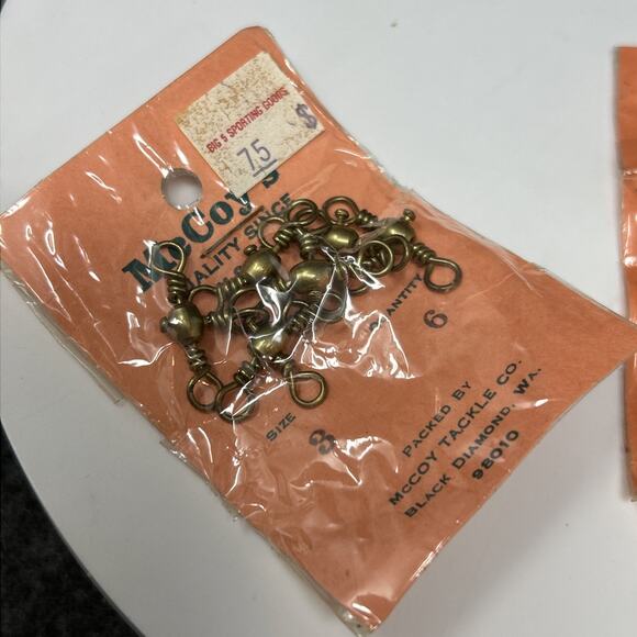 McCoys Fishing Swivels Size 1 and 3 Bundle 11pc Vintage Tackle USA NOS - Picture 4 of 9